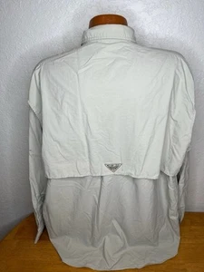 Men's Columbia PFG Omni-Shade L/S Button Shirt 2XL XXL - Tan - Polyester - Picture 1 of 6