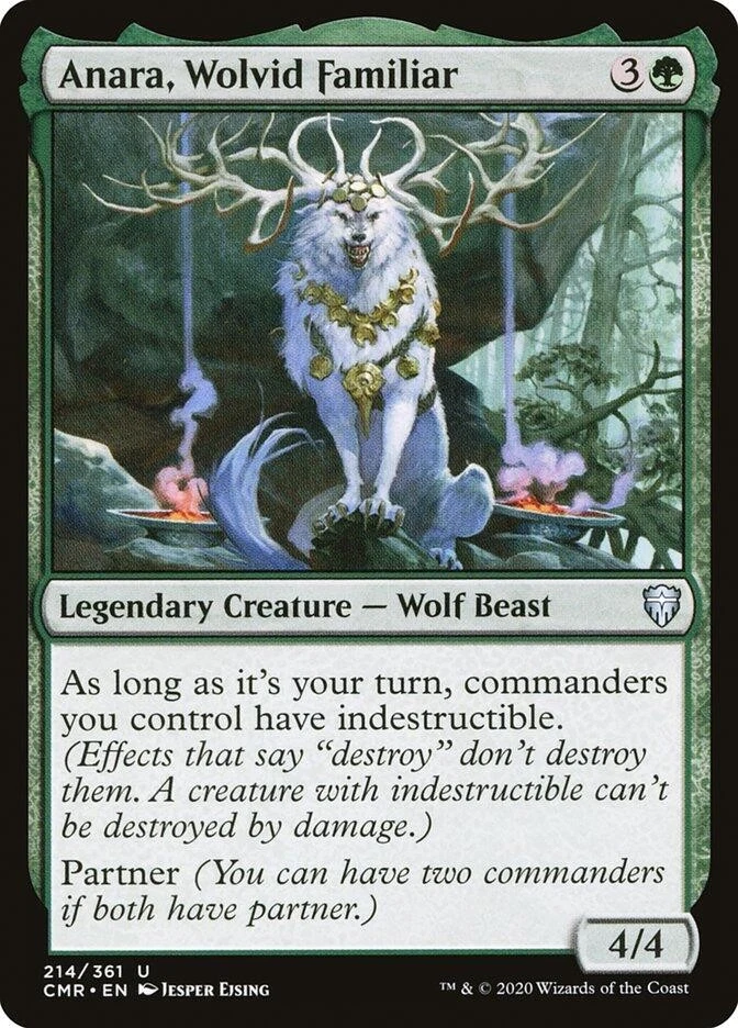 Anara, Wolvid Familiar 214 NM Normal Commander Legends MTG EN - Image 1 of 1