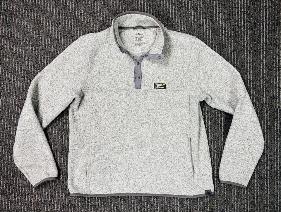 Hombre L.L. Suéter Pullover Bean Ligeramente Ajustado 3/4 Cuartos a Presión Talla Grande Foto 1 de 4