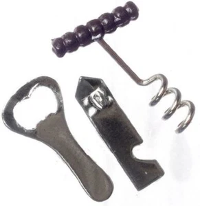 Dolls House Bar Tools Can Bottle Openers Set Miniature 1:12 Scale Pub Accessory - Picture 1 of 8