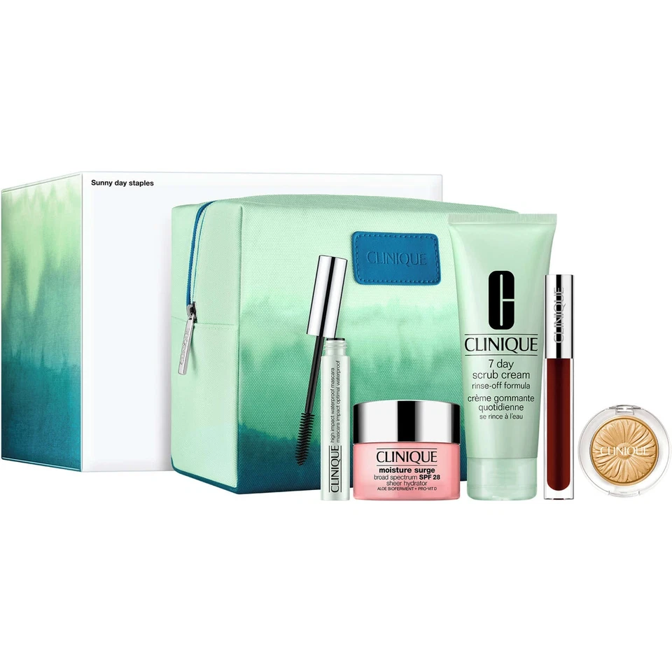 Clinique Sunny Day Skincare and Makeup Staples Fresh Glowing Summer 5pcs NEW - Image 1 of 1