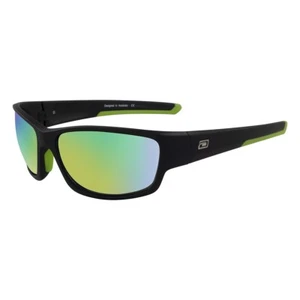 DIRTY DOG 58070 CHAIN SPORTS / LEISURE SUNGLASSES BLACK / GREEN FUSION MIRROR - Picture 1 of 4
