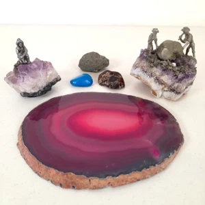 Geological Crystals Bundle Polished Geode Agate Slice Pyrite Amethyst & More - Picture 1 of 8