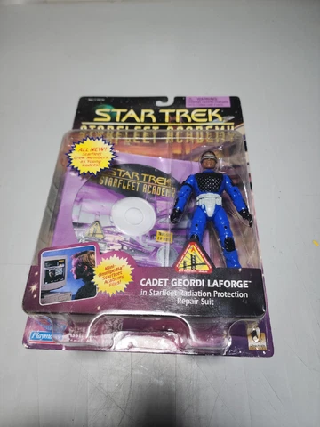 STAR TREK STAR FLEET ACADEMY CADET GEORDI  LAFORGE 5" FIGURE Playmates, 1996 MIP Cover