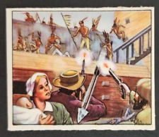 Wild West 1949 Rushing Stockade Bowman Gum Card #D11 (EX Minor Corner Wear)