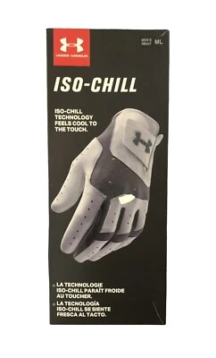Under Armour ISO-Chill Golf Glove Mens Right ML White Gray - Image 1 of 4
