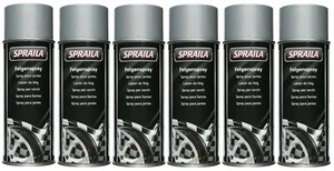 Felgensilber Lackspray 6 x 400ml Sprühlack Spraydose Spraila Autolack 300037 - Bild 1 von 1