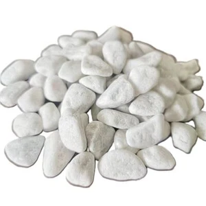 Decorative Pebbles Stones Garden Aquarium Fish Tank White Colour 500g - Picture 1 of 2