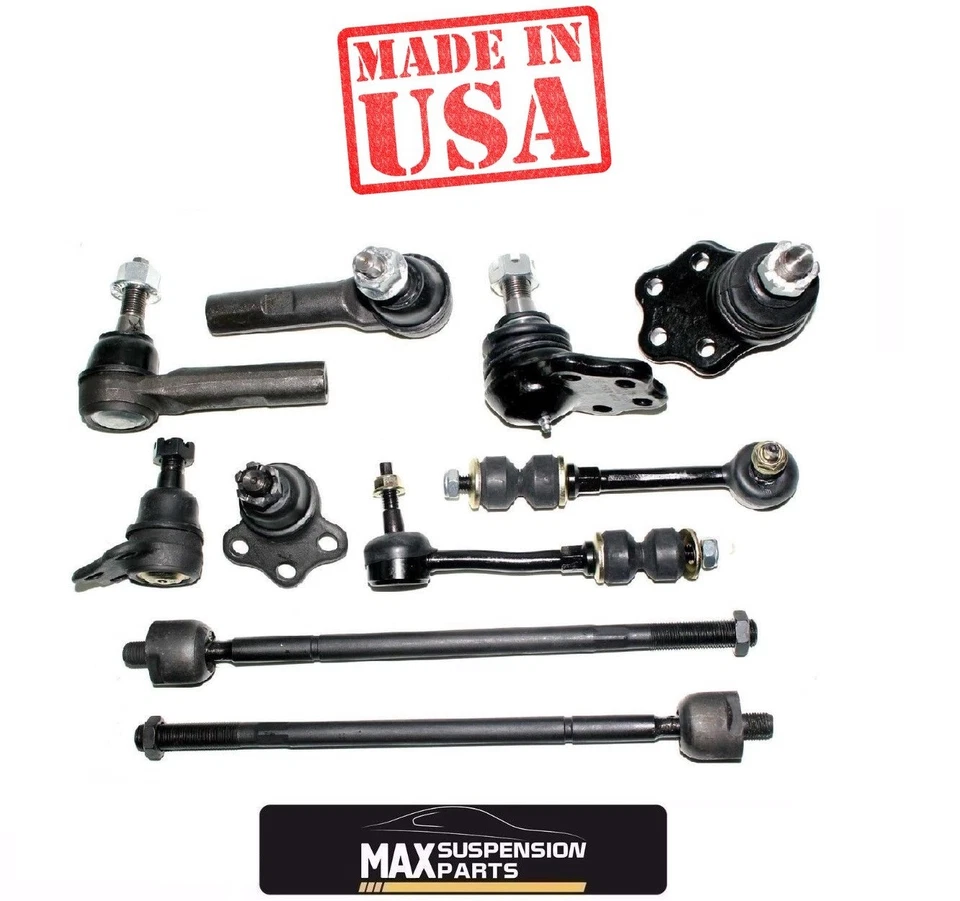 10 peças junta esférica de varas de amarração de suspensão dianteira para 00-04 DODGE DAKOTA 2WD - Imagem 1 de 1