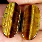 17.80Cts Natural Golden Tiger's Eye Oval Pair Cabochon Gemstone