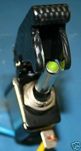 Carbon Fiber Green Light Led Aircraft Toggle Switch - Bild 1 von 2