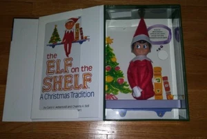The Elf On Shelf A Christmas Tradition Scout Elf With Story Book Boy Blue Eye... - Picture 1 of 4