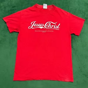 Vintage Y2K Jesus Christ Coca Cola Christian Religion T-Shirt Mens Size Small S - Picture 1 of 7