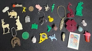 Vintage Cracker Jack Gumball Charms Miniature Toys Plastic Metal Lot of 30 - Picture 1 of 12
