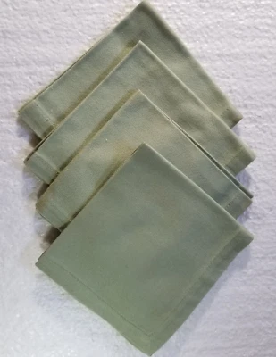 Pottery Barn Cocktail Napkins Fabric Classic Celery Green Square Contemporary - Image 1 of 4