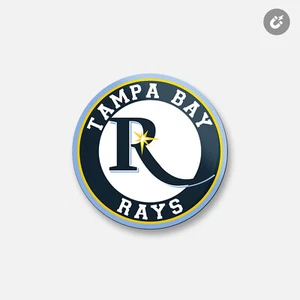 Tampa Bay Rays MLB | 4'' X 4'' Round Decorative Magnet - Picture 1 of 2