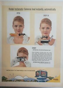 Kodak Instamatic Print Ads Vintage 1964 Efemeryda Dekoracja ścienna Lo of 2 