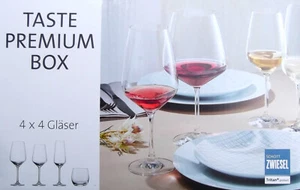 16 Gläser-Set TASTE PREMIUM BOX -SCHOTT ZWIESEL- 4x Rot- Weißwein- Sekt +Becher - Bild 1 von 6
