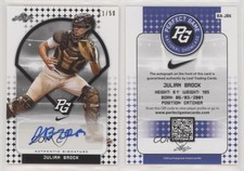 2018 Leaf Perfect Game National Showcase Black /50 Julian Brock #BA-JB6 Auto