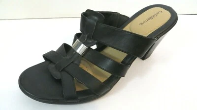 Zapatos de tacón alto Croft & Barrow para mujer 8,5 negros deslizables con acento de metal Foto 1 de 4