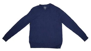 Maglione Wallin & Bros cotone cashmere maglia marina girocollo leggero uomo L - Foto 1 di 10