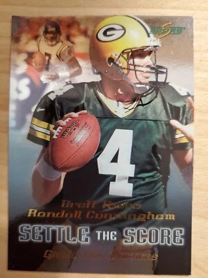 Tarjeta Score Brett Favre Cunningham SETTLE THE SCORE 1999 #1 Foto 1 de 2