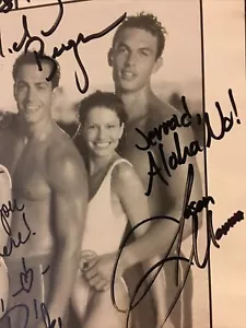 Baywatch Hawaii Autographed 8x10 Photo David Hasselhoff Jason Momoa Brooke Burns - Picture 1 of 8