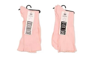 Hue ESF16043 baby pink, socks for Women Size One size set of two - Picture 1 of 3