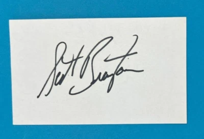 SCOTT BRAYTON ~ Signed/Autographed Index Card ~ NASCAR ~ No COA - Image 1 of 4