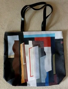 BOLSO JOHN PIPER Abstract 1 DISEÑADO POR ARTISTA LUJO CON CORREA DE CUERO - Imagen 1 de 8