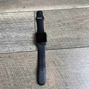 Apple Watch Sport 1st Gen 7000 Series Smartwatch Black Strap 42mm Aluminum Case - Picture 1 of 7