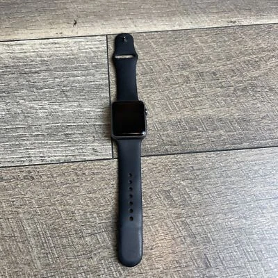 Apple Watch Sport 1st Gen 7000 Series Smartwatch Black Strap 42mm Aluminum Case - Image 1 of 4