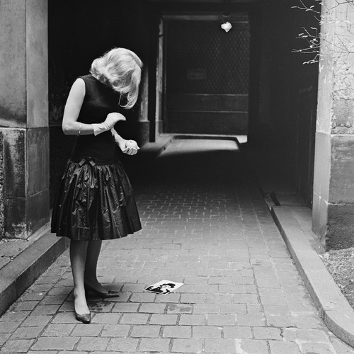 Photo Print On Silver Paper PARIS WOMAN 1960 Size 40x40cm | eBay UK