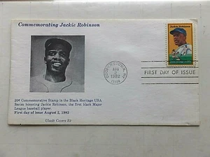 1982 First Day of Issue Robinson Stamp Cover.  Commemorating Jackie Robinson.   - Picture 1 of 1