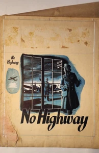 1960's DUST JACKET ORIGINAL ART by C.W. BACON FOR NEVIL SHUTE'S 'NO HIGHWAY' - Picture 1 of 7