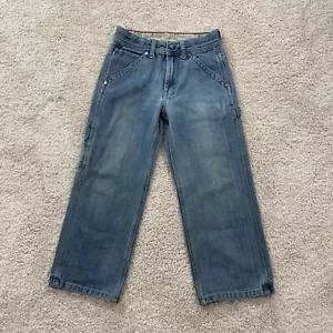 Boys Levis Jeans Size 7 Reg Adjusting Waist Straight Blue Denim - Picture 1 of 13