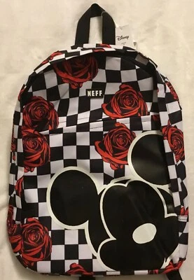 MOCHILA NEFF/DISNEY MICKEY, BLANCO Y NEGRO A CUADROS CON ROSAS, *NOTA*  Foto 1 de 4