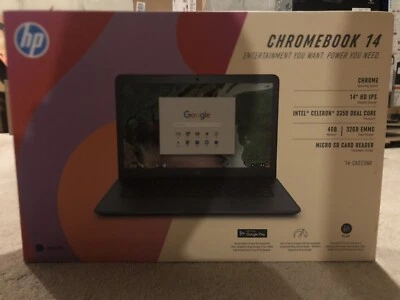 HP 14-ca023nr 14 inch (32GB, Intel Celeron, 1.10 GHz, 4GB) Chromebook - 4BS38UA - Image 1 of 2