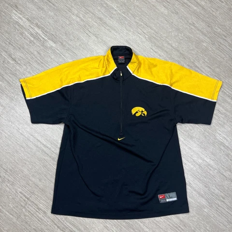 Iowa Hawkeyes Basketball Warm Up Shirt Men's Large Vintage Nike Team Jersey Cover