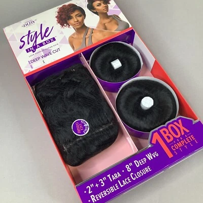 Extensiones de cabello humano rectas 100 % premium de corte de onda profunda Duby #1 negro azabache Foto 1 de 4