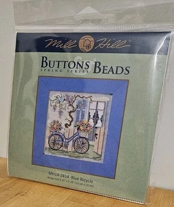 Mill Hill Buttons  & Beads Spring  BLUE BICYCLE Kit MH14-2414 - Picture 1 of 3