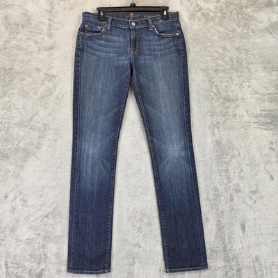 7 For All Mankind Roxanne Jeans Womens 29 Blue Skinny Stretch Denim Mid Rise - Image 1 of 4