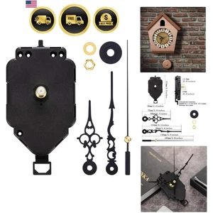 Quartz Clock Movement Kit Replacement Mechanism Pendulum Rod Wall Mount - Picture 1 of 9