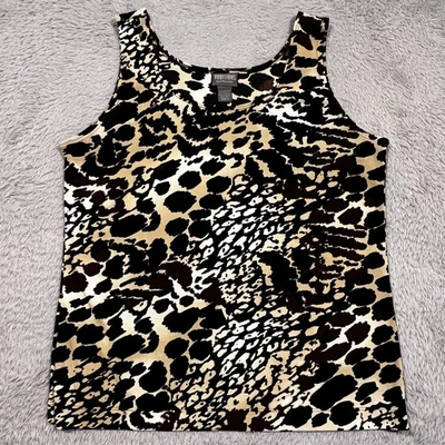Blusa sin mangas Additions by Chico's con estampado de leopardo para mujer 2 EE. UU. L sin mangas Foto 1 de 4