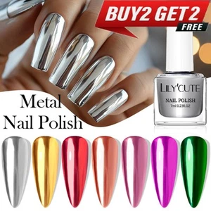 Vernis à Ongles Métallique 8 Couleurs Super Brillance Chrome Effet Miroir Art Vernis à Ongles - Photo 1/32