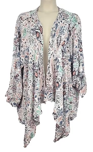 Torrid 6 6X 30 Gaze Kimono Wickel Schwimmen Überziehen Oberteil Mehrfarbig Paisley Blumenmuster - Bild 1 von 9