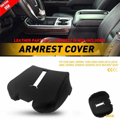 Console Armrest Bucket Seat Cover 1X Fits 2014-2018 GMC Sierra 1500 2500/3500 HD - Imagem 1 de 4