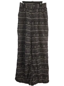 2B BEBE Black & White Tribal Print Wide Leg Palazzo Pants sz S W/Pockets!! - Picture 1 of 8
