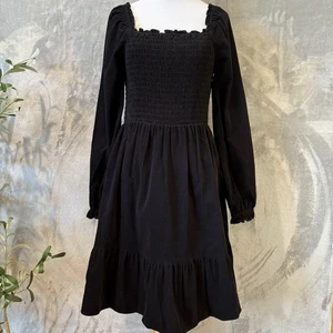 Cottagecore Bauern elegantes Stufen gesmoktes feminines Kleid Gr. S - Bild 1 von 13