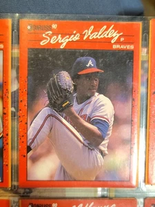 error. one of a kind Donruss 1990 Sergio Valdez Baseball Card Braves  - Picture 1 of 7